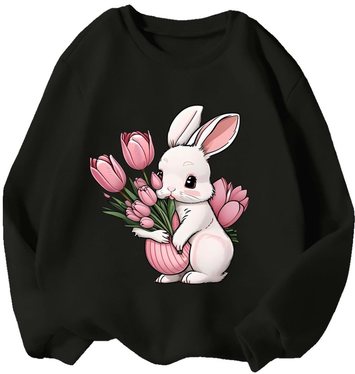 Currero Sweater Meisjes Sweaters Sweatshirt Hoodie Warme Trui Pullover Jumper Crewneck Vest 13-14 Jaar Zwart