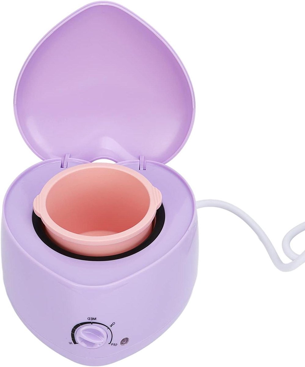 Mini Wax Heater - Harsverwarmer Machine - Huidverzorging Thuis - Hartvormig Design - Compact Formaat - Wit