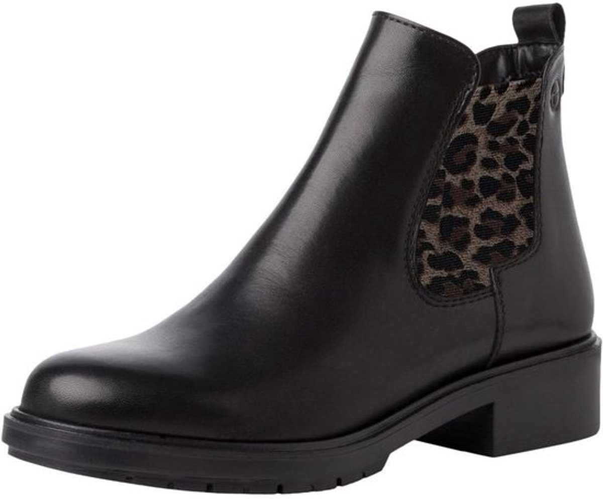 Dames Chelsea Boots met Blokhak en Echt Leer