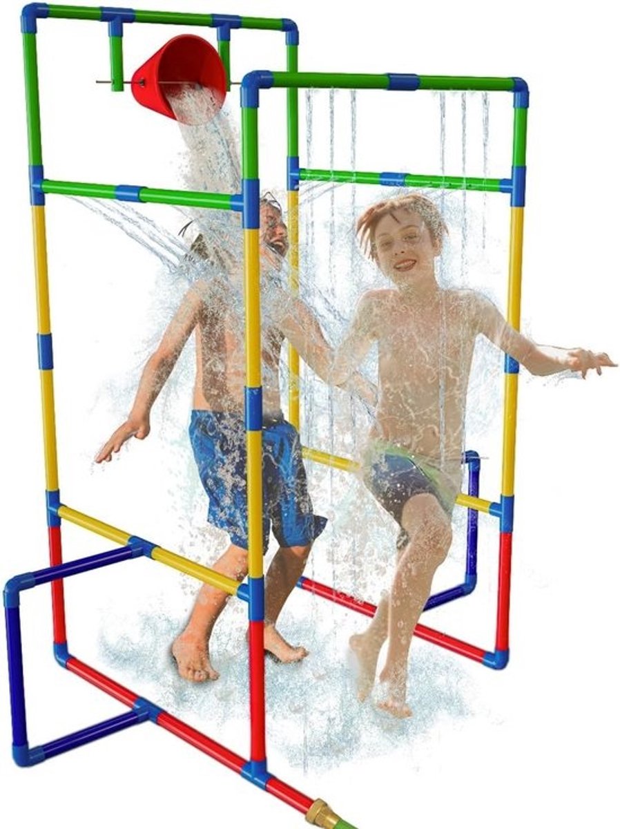 Opblaasbare Waterspeeltuin met Dunk Emmer - Zomers Waterpark voor Buiten en Tuinplezier