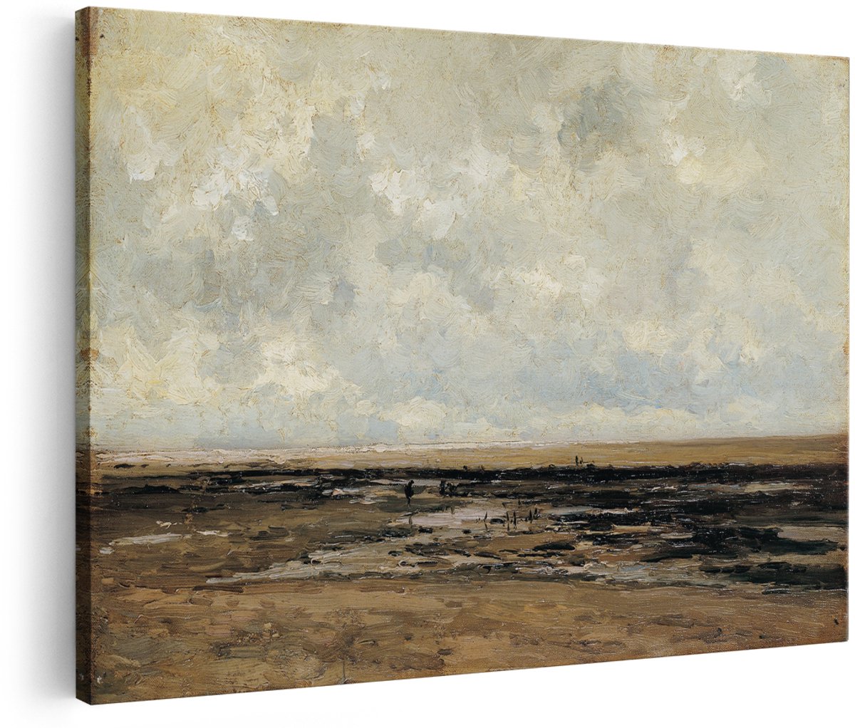 Artaza Canvas Schilderij Strand - 180x120 cm - Groot - Wanddecoratie Zee - Muurdecoratie Landschap - Decoratie Woonkamer - Schilderijen Op Canvas