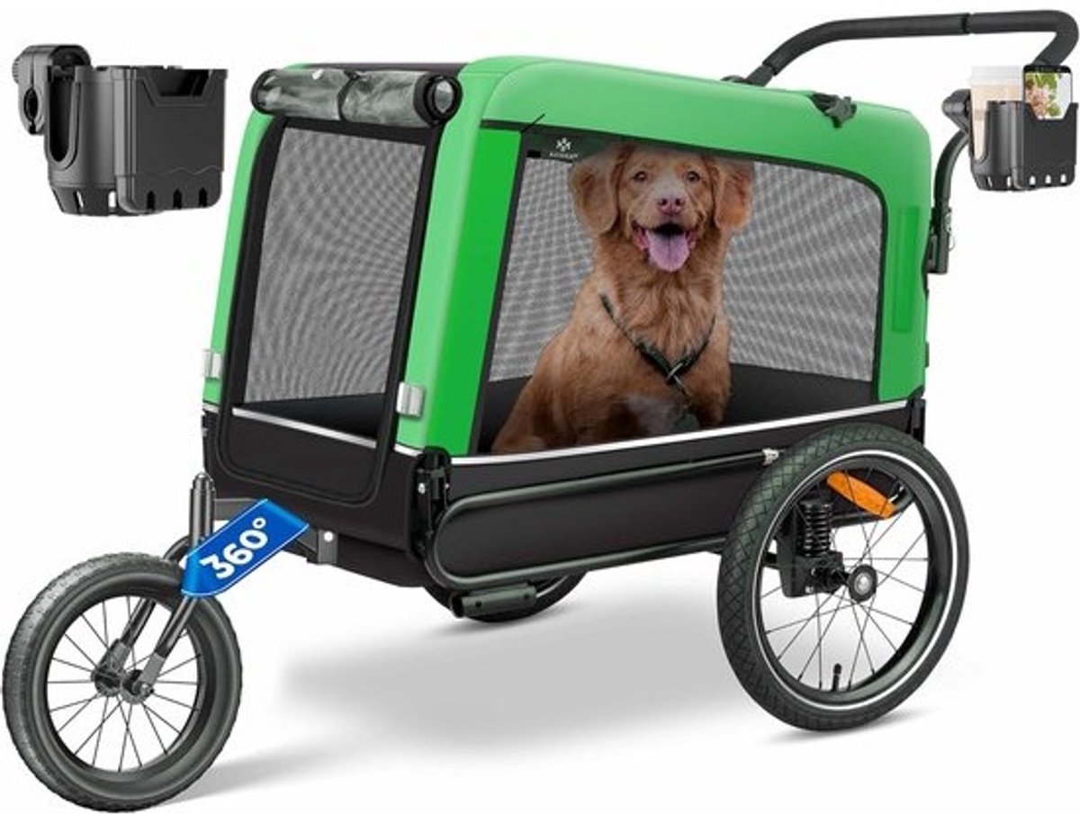3-in-1 Hondenaanhanger - Ruime Hondenbuggy en Jogger
