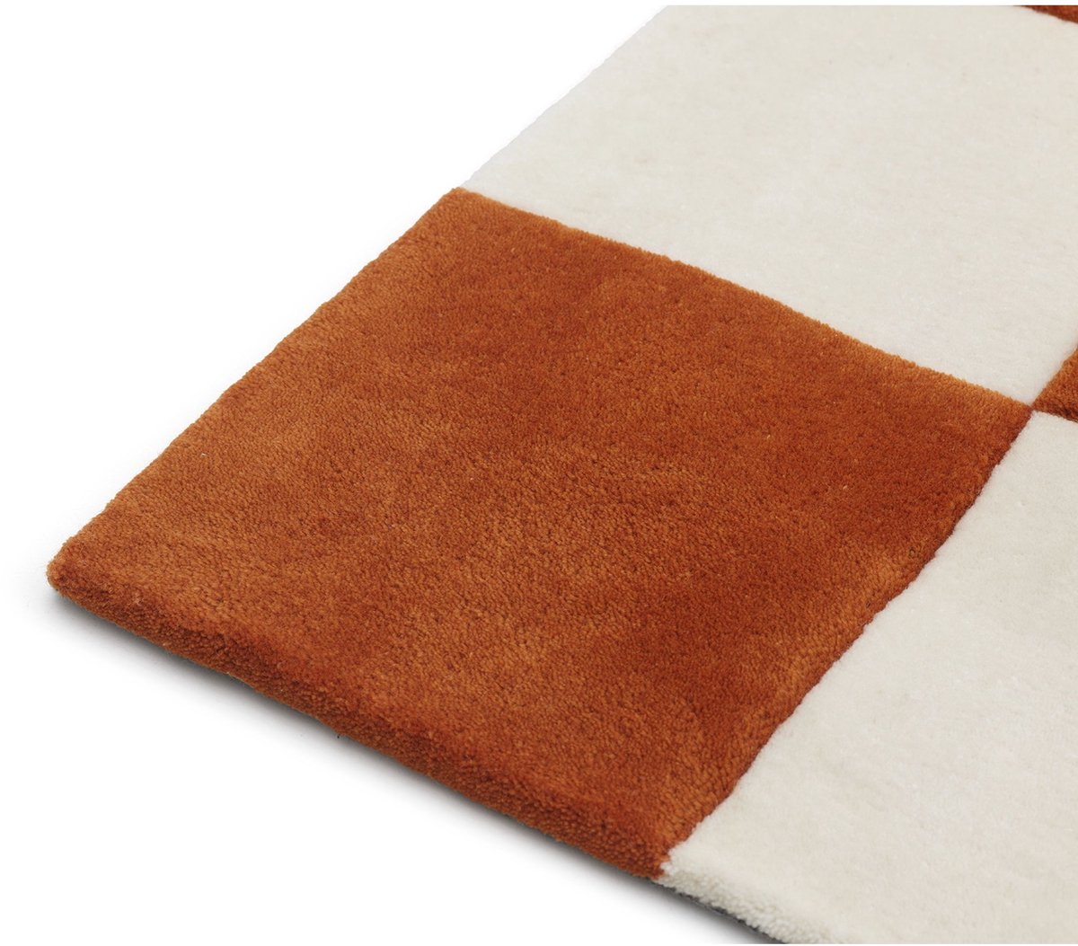 Fest Checks Vloerkleed Oranje