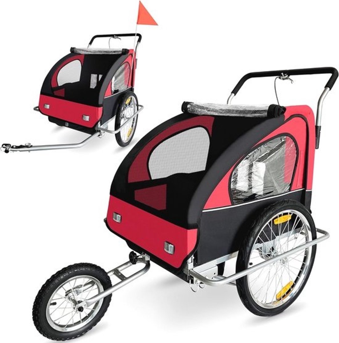 Fietskar Jogger 2-in-1 voor Kinderen - Veilig en Comfortabel