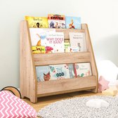 Boekenkast Kind - Boekenrek Kind - Boekenrek Kinderkamer - Kinderboekenkast - Montessori Boekenkast - Houtkleur - Boekenkast Staand