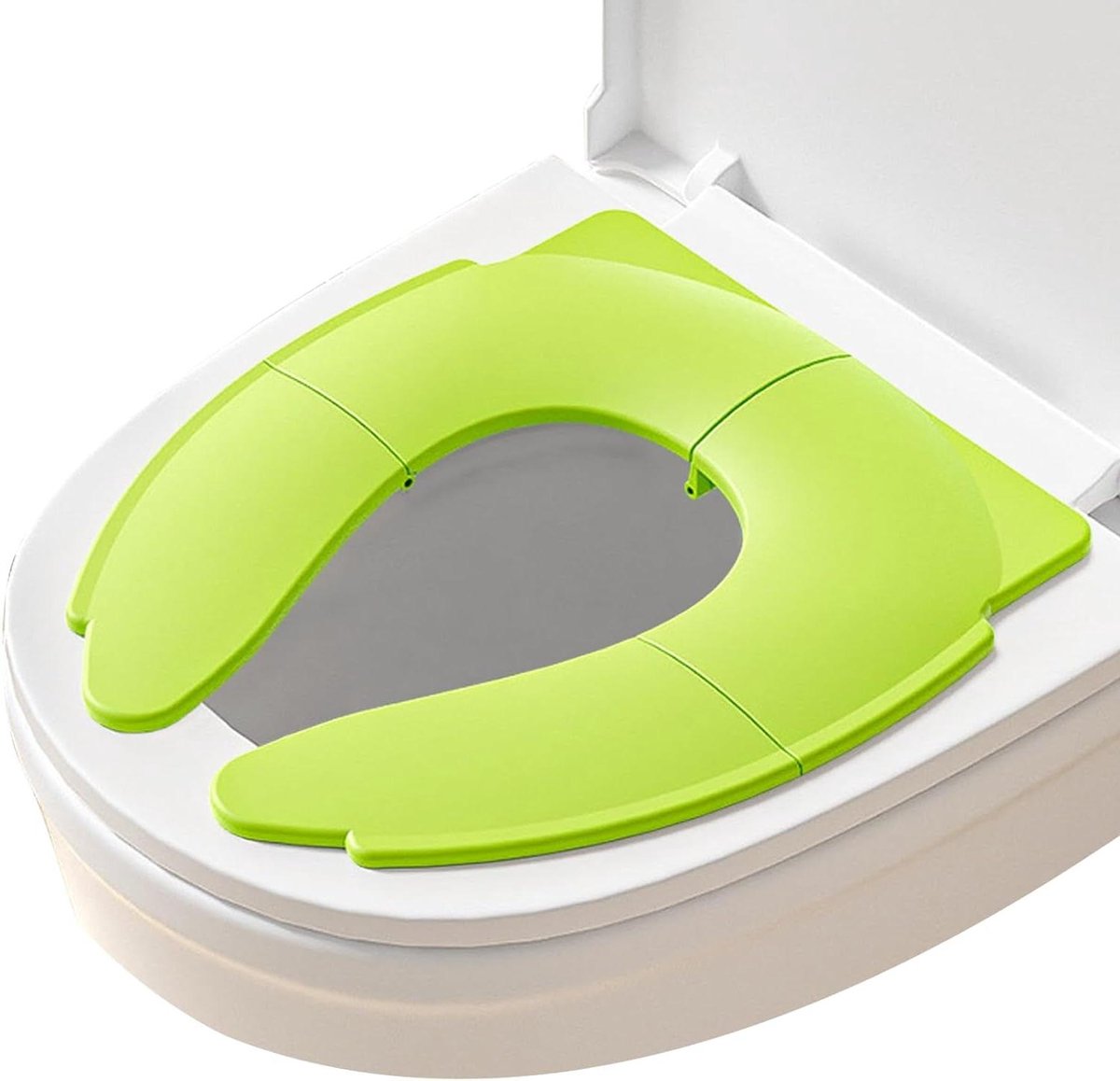 Kinder Toiletbril - Zitverkleiner - Zelfstandig Plassen - Opvouwbaar Ontwerp - 35 x 28 cm - Groen