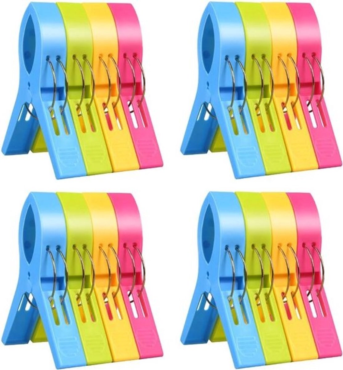 Grote Wasknijpers voor Handdoeken - Windvast en Antislip - Set van 16 Stuks