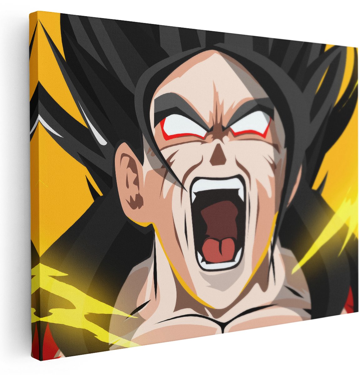 Artaza Canvas Schilderij Dragon Ball Goku - 160x120 cm - Groot - Anime Wanddecoratie Slaapkamer Jongen - Muurdecoratie Super Saiyan - Kamer Accessoires