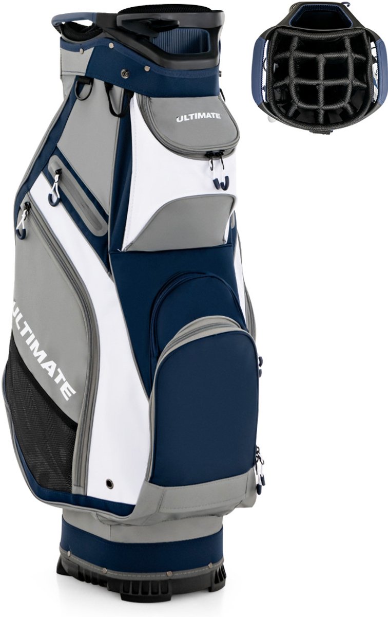 SureDeal® - Golf - Lichtgewicht - Draagbare Golftas - Verdelers over Volledige - 42x31x130 cm - Zwart + Rood