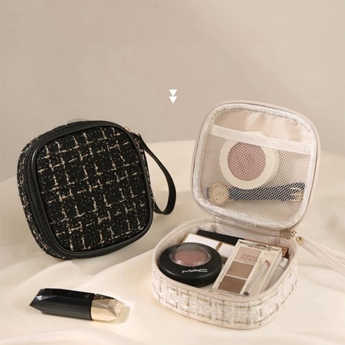 Set van 2 Cosmetische Opbergtasjes voor Maandverband en Kleinere Accessoires