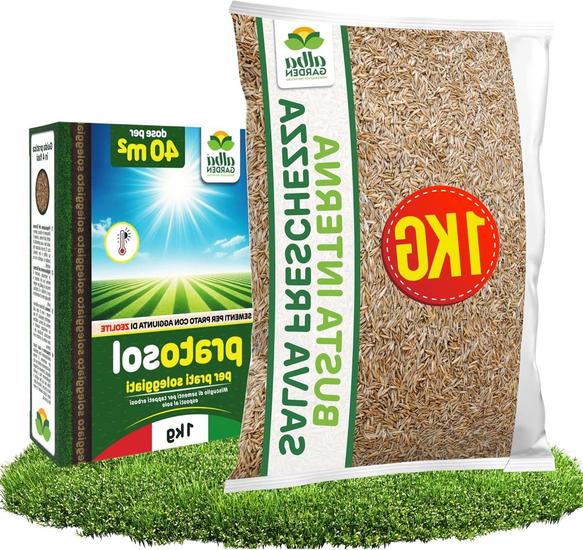 Graszaad - Gazonmix - Zonnig gazon - Snelgroeiend en beloopbaar - 40 m² - Groen
