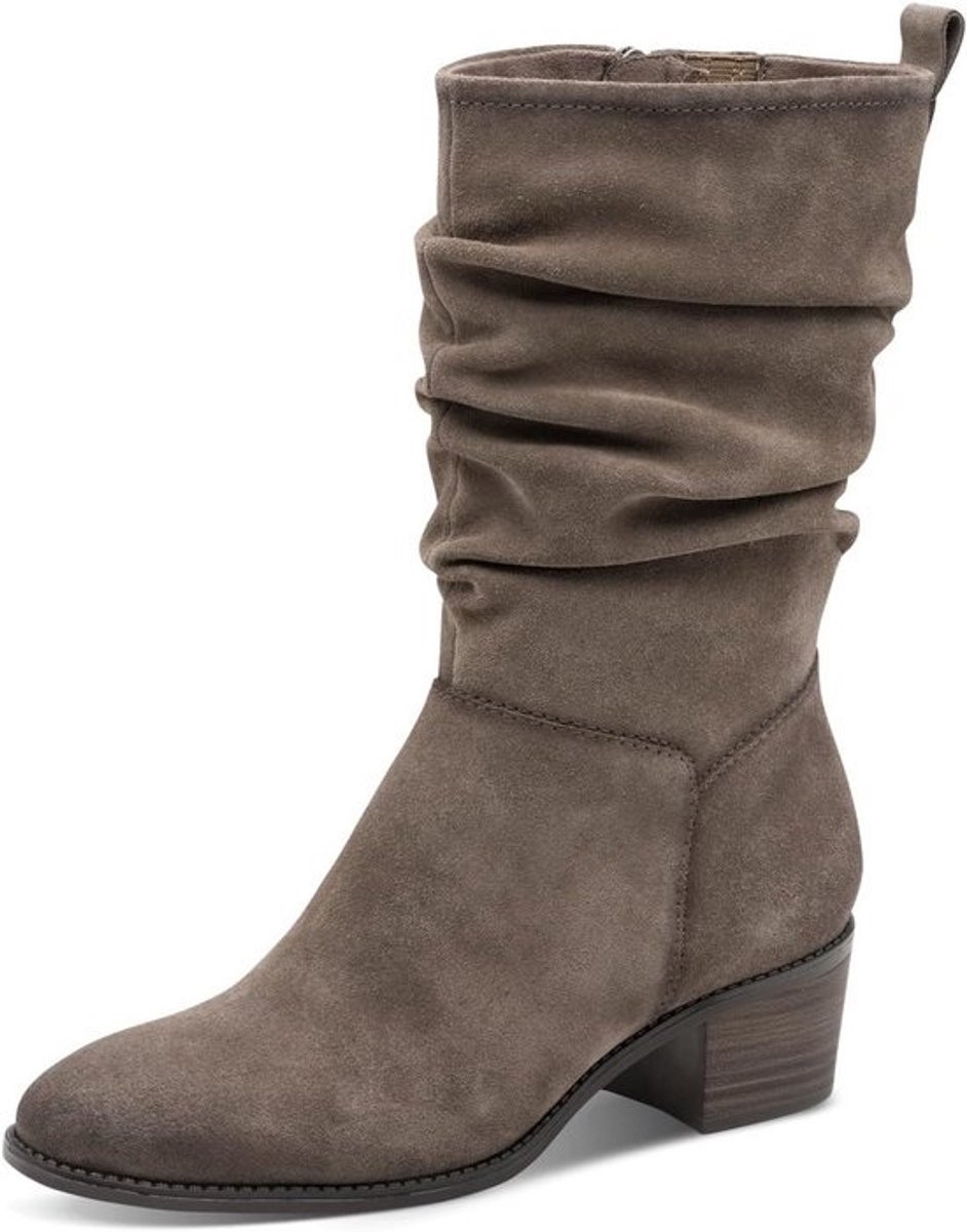 Dames Enkellaars Hoge Hak - Elegante Leren Enkelboots voor Dames