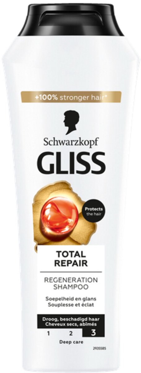 Gliss - Total Repair - Shampoo - Haarverzorging - Voordeelverpakking - 6x 250 ml