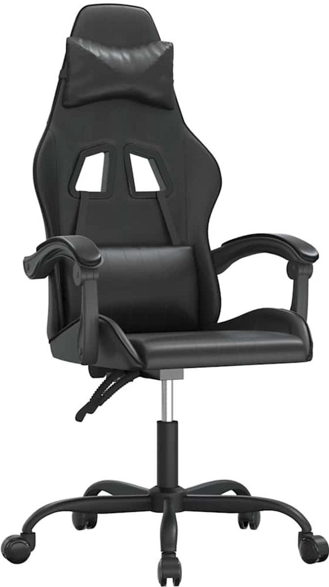 vidaXL Gamestoel - kunstleer - zwart