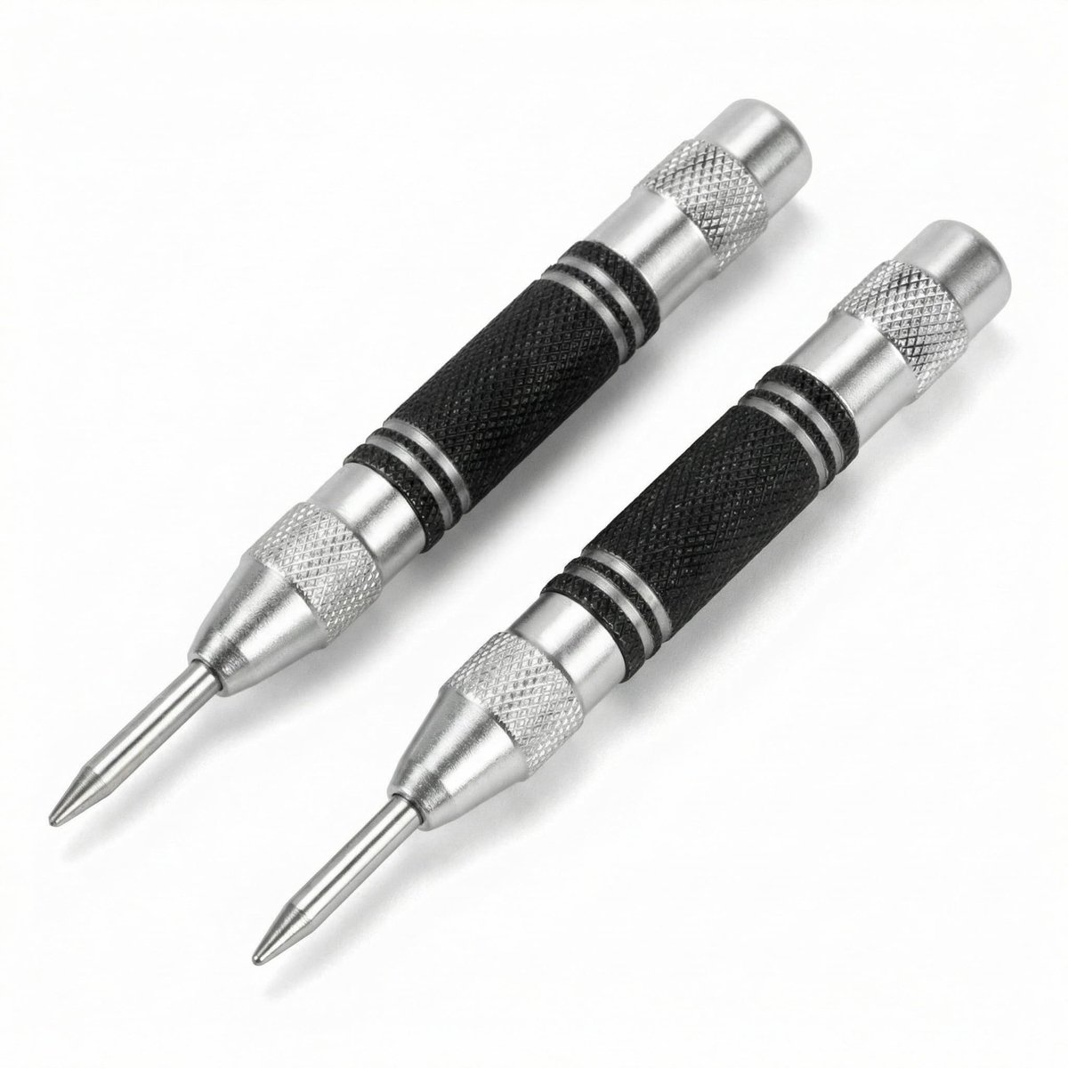 Solidchoice - 2 stuks automatische centerpons - Geveerde centerpons voor diverse materialen
