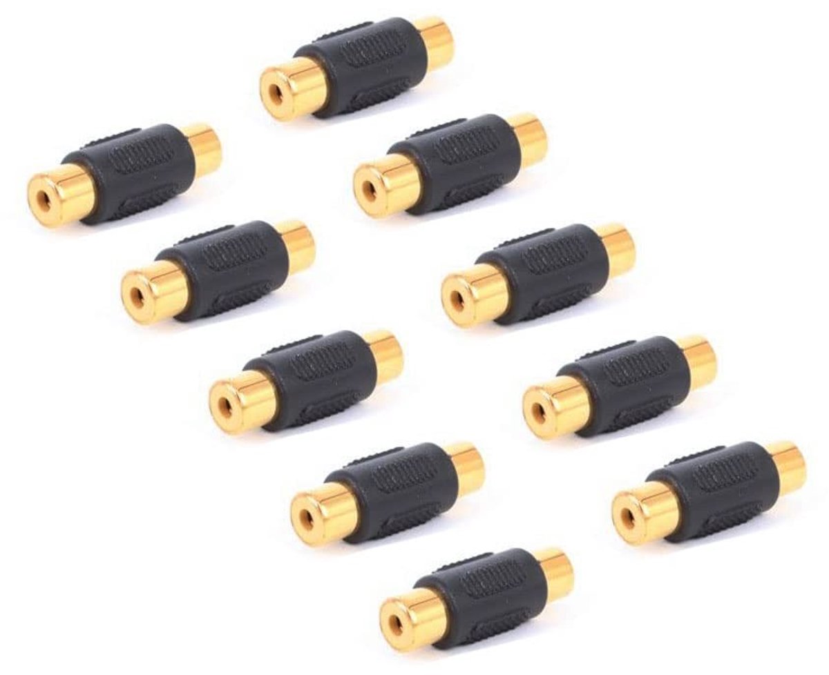 Solidchoice - 10 Stuks RCA Female naar Female Audio Video Adapters