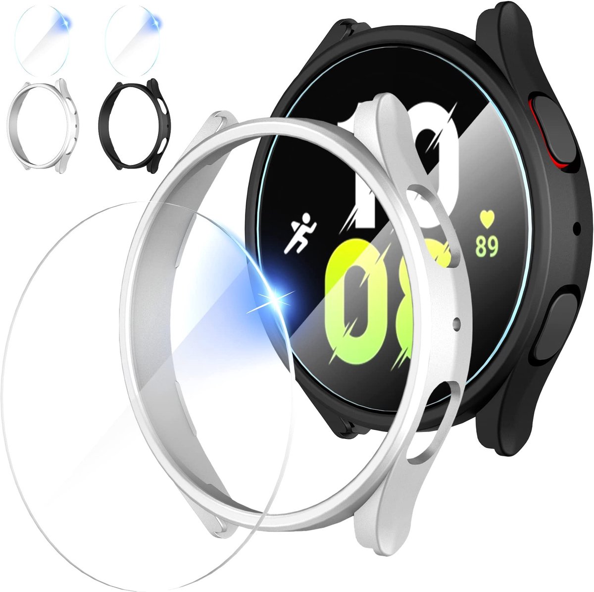 Solidchoice - Beschermcase met Schermbeschermer voor Smartwatch 44mm
