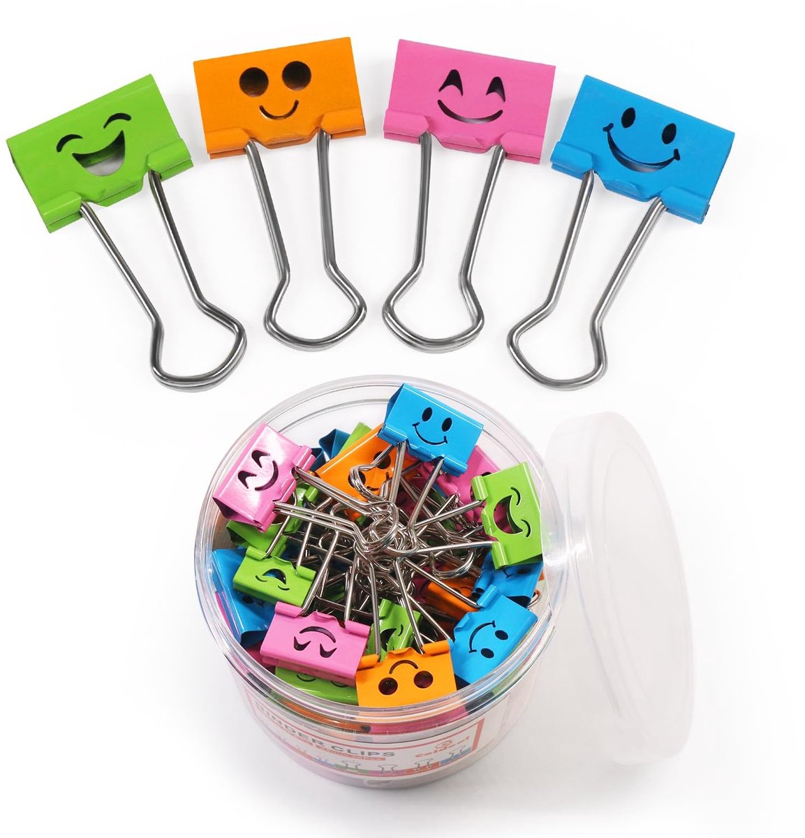 Solidchoice - Gekleurde Paperclips met Smiley Gezicht 48 Pack