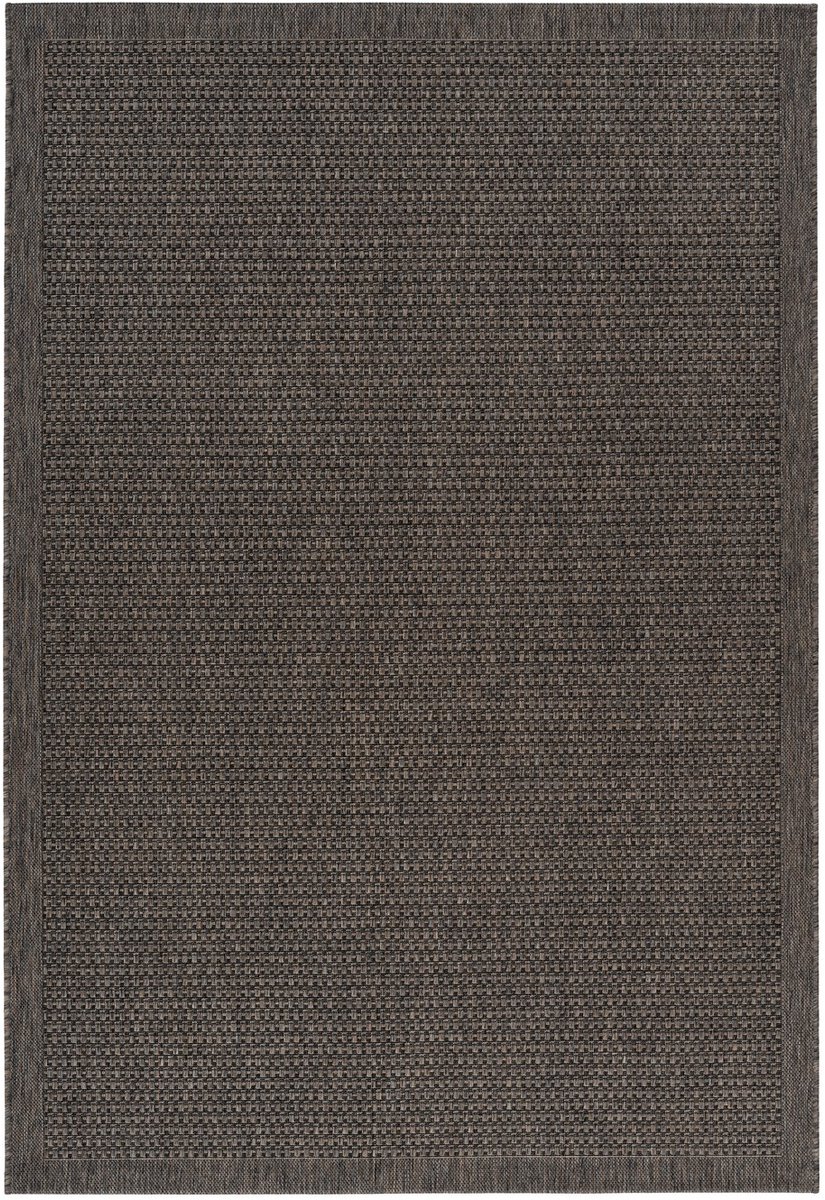 Padiro vlakgeweven vloerkleed 80 x 150 cm - taupe - modern effen design - voor binnen en buiten - geschikt voor vloerverwarming - van polypropyleen