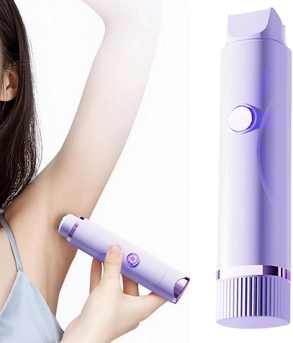Epilator - Scheerapparaat - Elektrisch Haarverwijderingsapparaat - Bikinitrimmer voor Vrouwen - Elektrische Bikinitrimmer met Dubbele Kop - Veilige en Zachte Scheerapparaat - Waterbestendig en Draagbaar - voor Lichaam en Intieme Zone - Paars