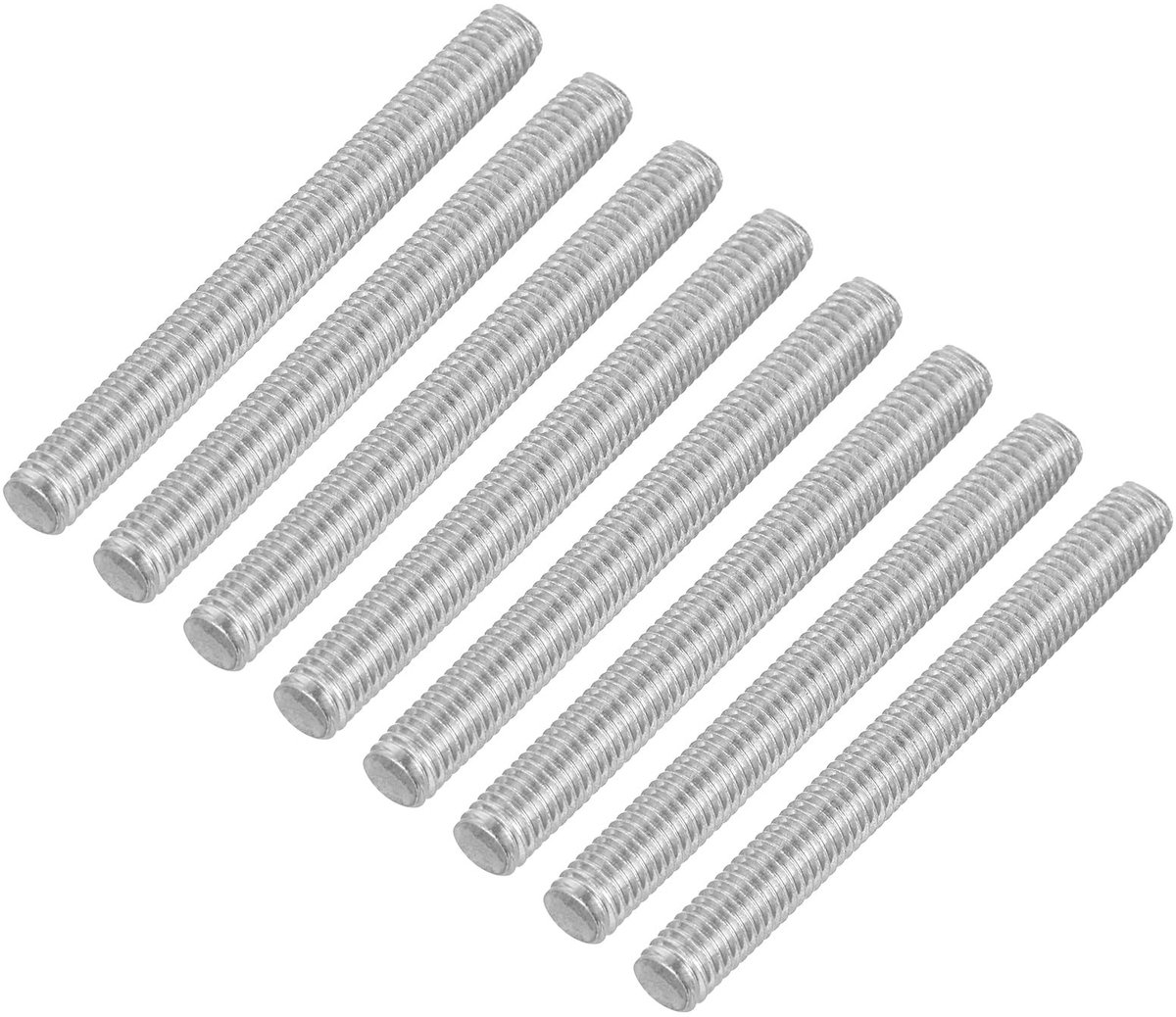 Solidchoice - 16 Stuks Schroefdraadstangen M5 x 50 mm Roestvrij Staal