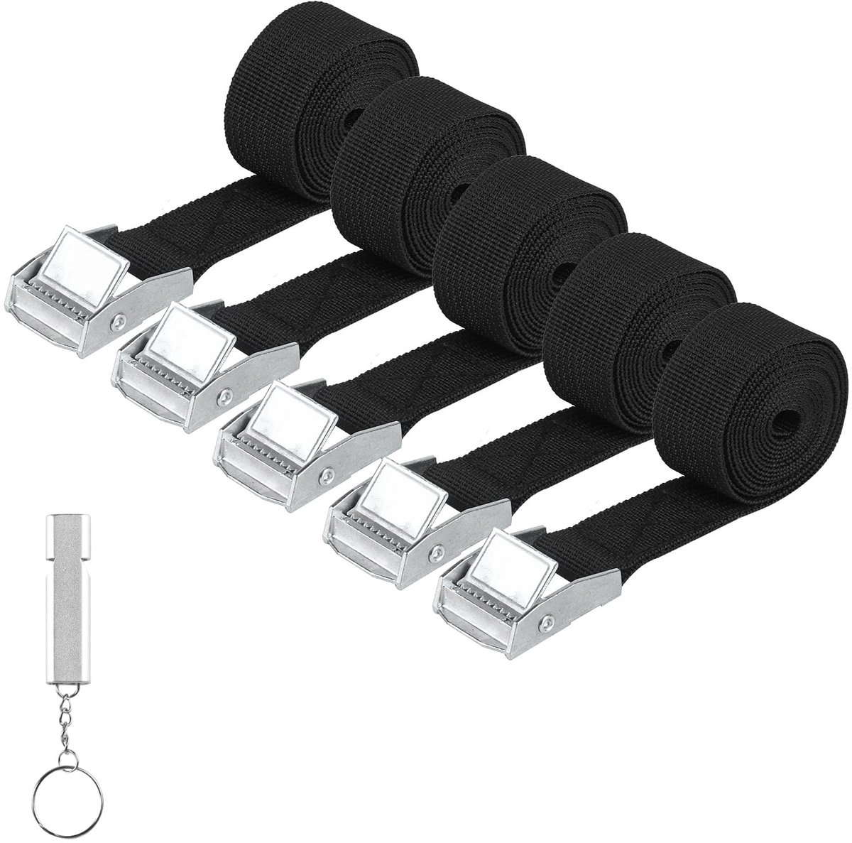 Solidchoice - 5 Stuks Verstelbare Lashing Straps voor Fietsen en Camping