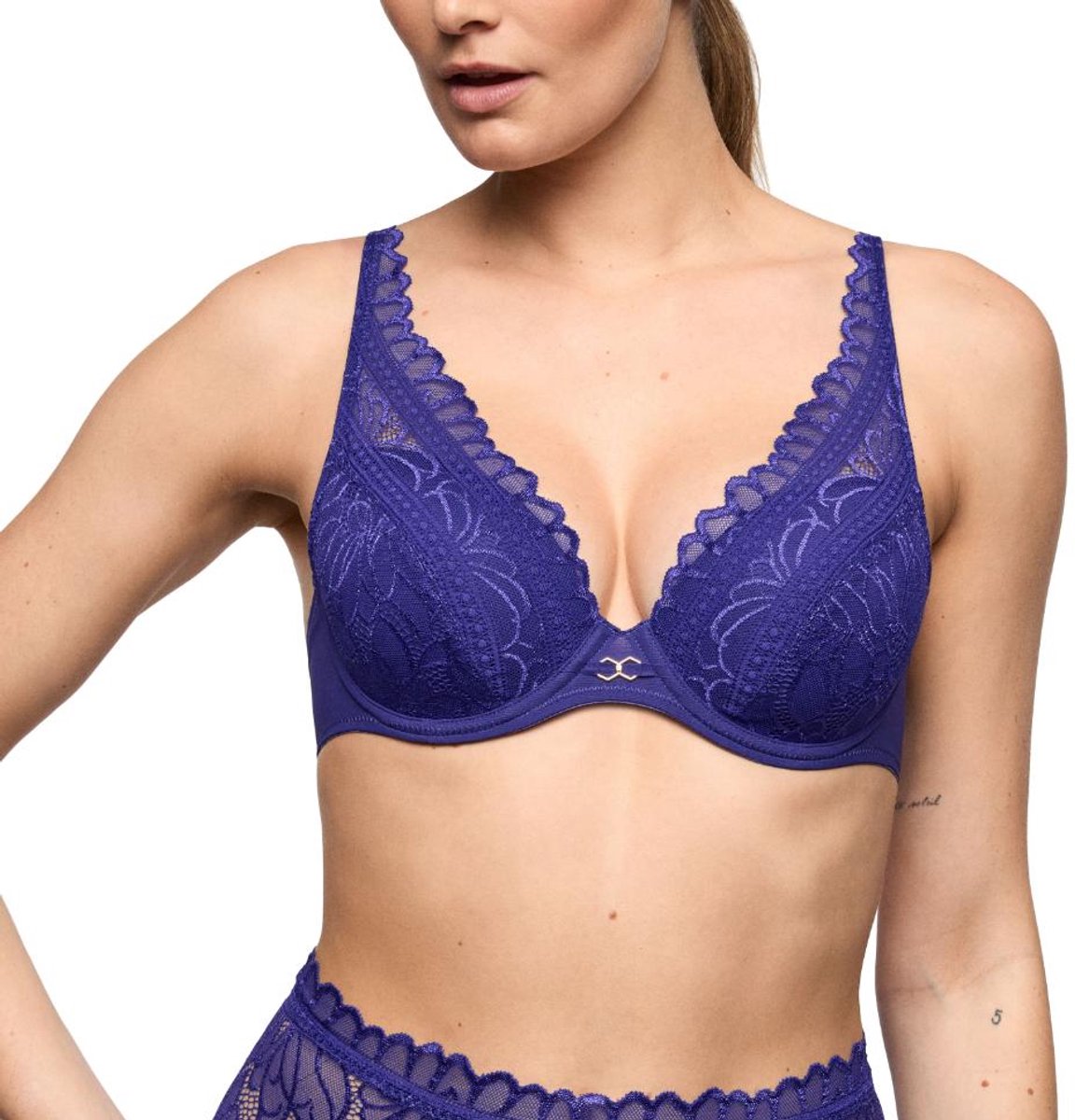 Marie Jo Cerina Voorgevormde Plunge Bh 0103084 Velvet Blue - maat EU 65C / FR 80C
