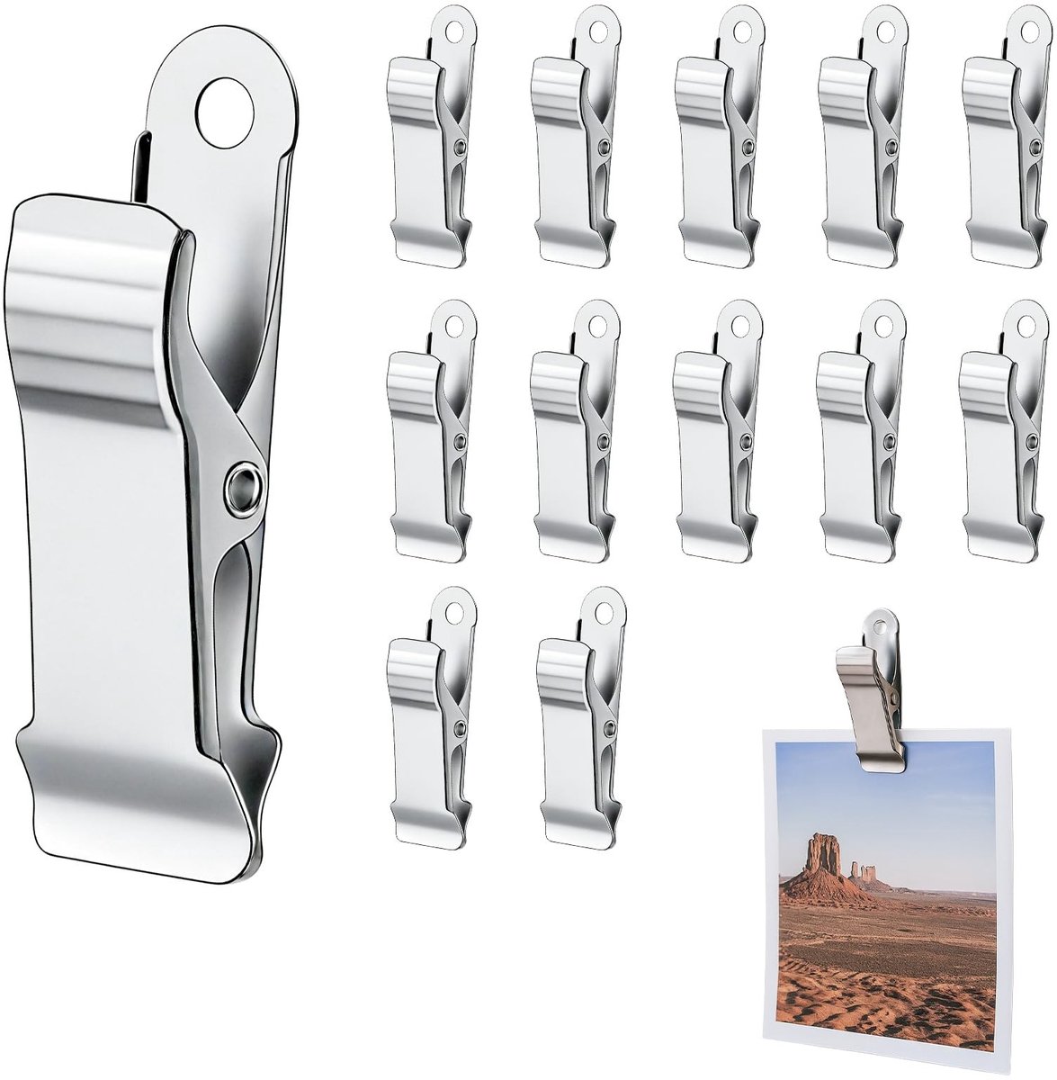 Solidchoice - Set van 12 Duurzame Metaalclips voor Diverse Toepassingen