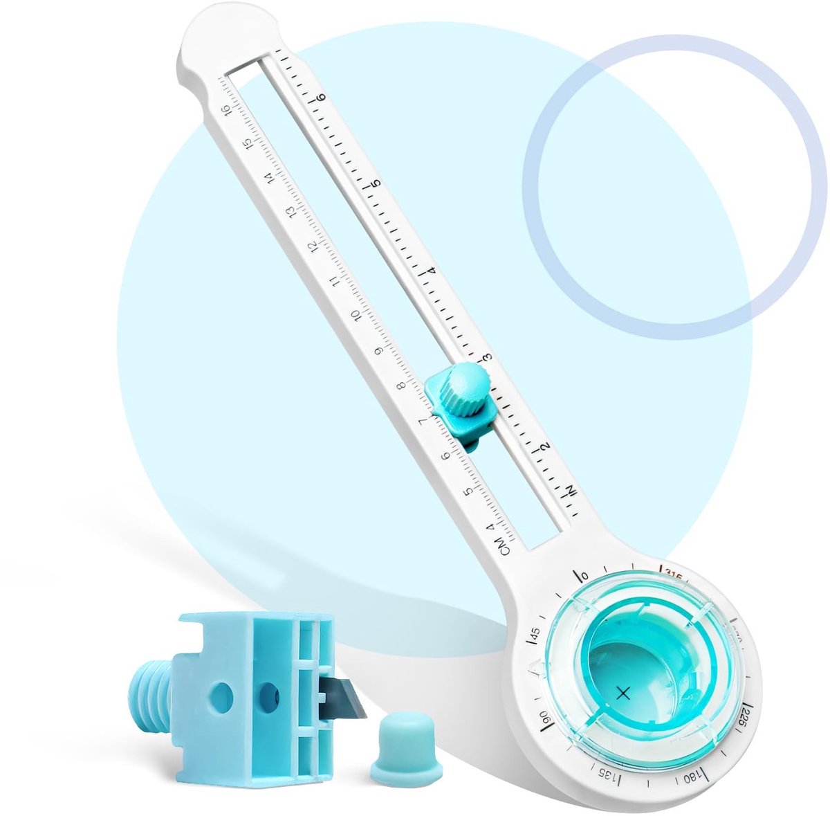 Solidchoice - Draagbare Circulaire Papercutter met Verstelbare Diameter en Vervangmes