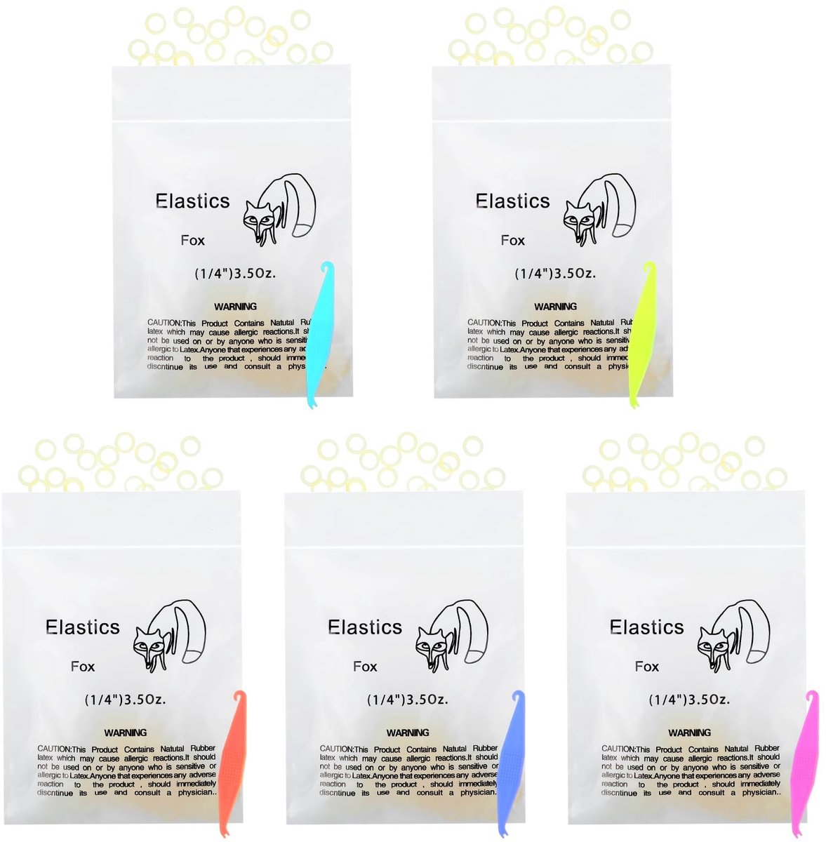 Solidchoice - Set van 500 Orthodontische Rubber Bands met 5 Placer