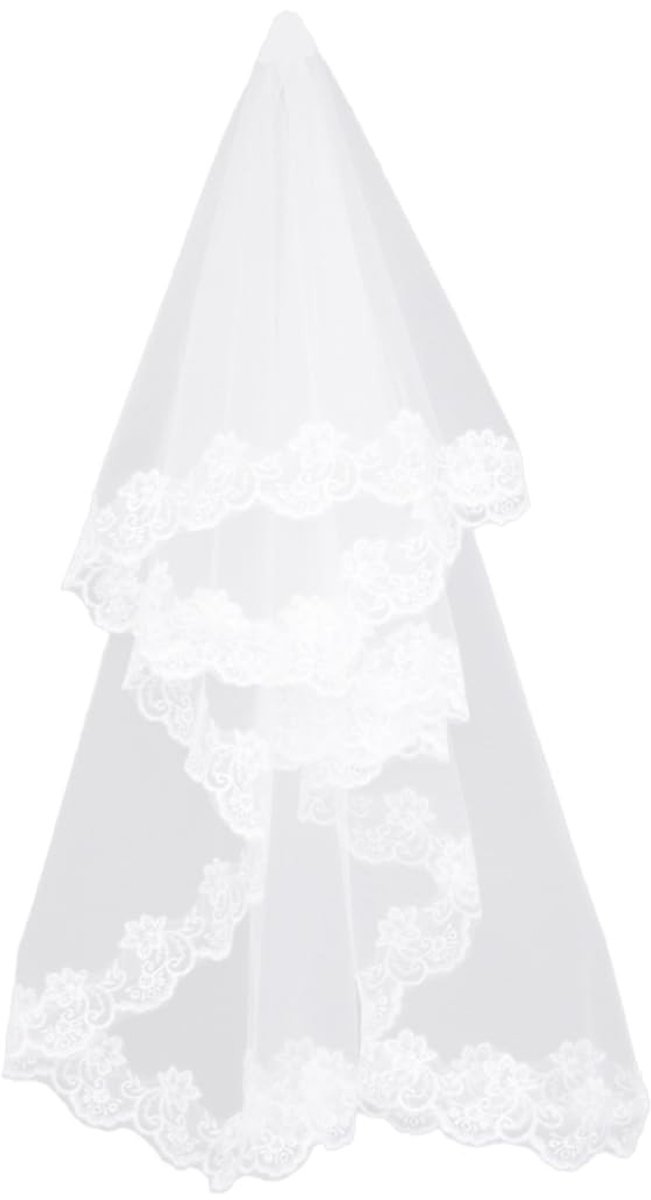 Solidchoice - Elegante Bruidssluier - 1,5 m Lange Decoratie voor Bruiloften en Feesten