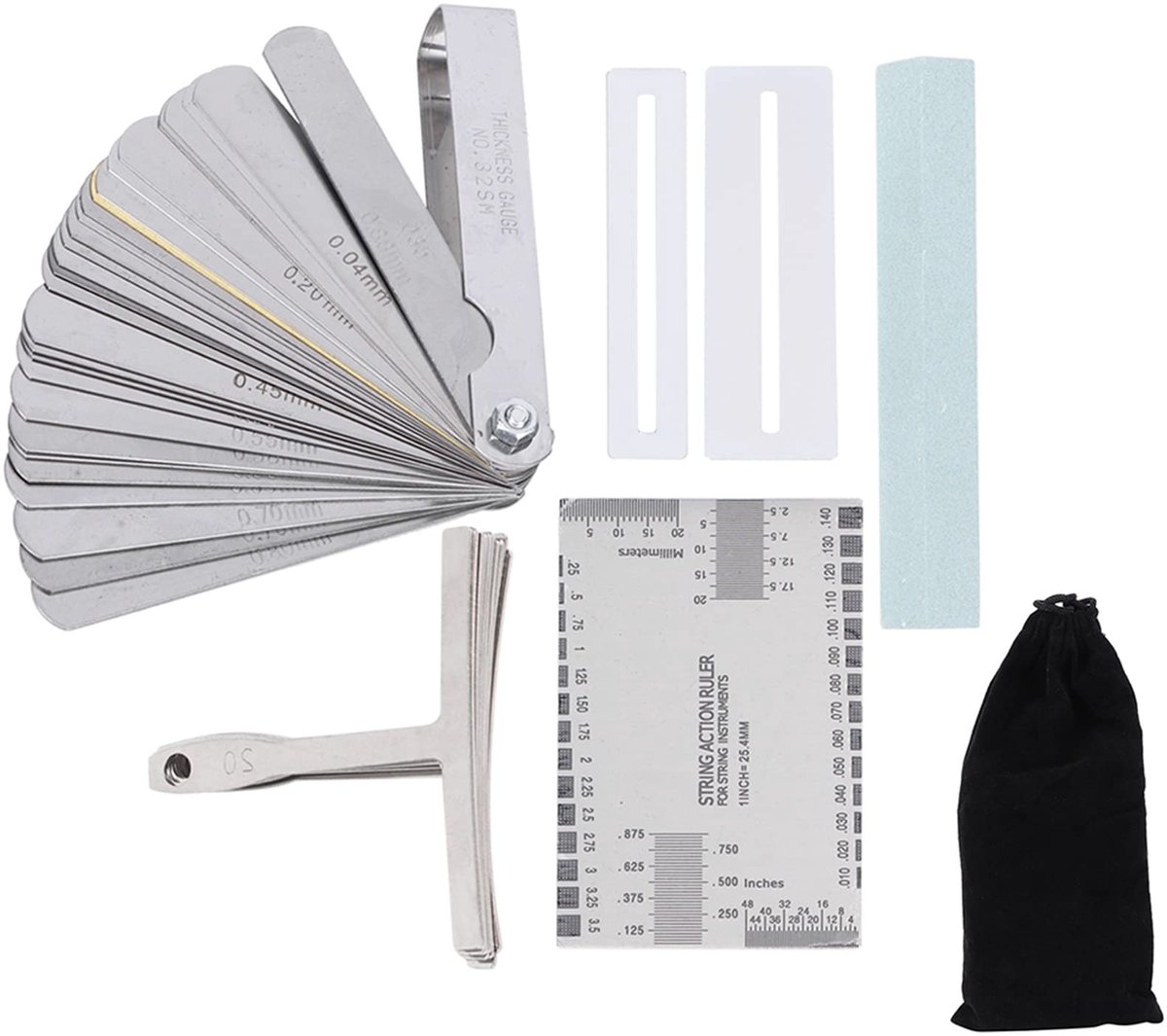 Solidchoice - Gitaargereedschap Set met Sander en String Gauge - Voor Nauwkeurige Afstelling van Gitaren