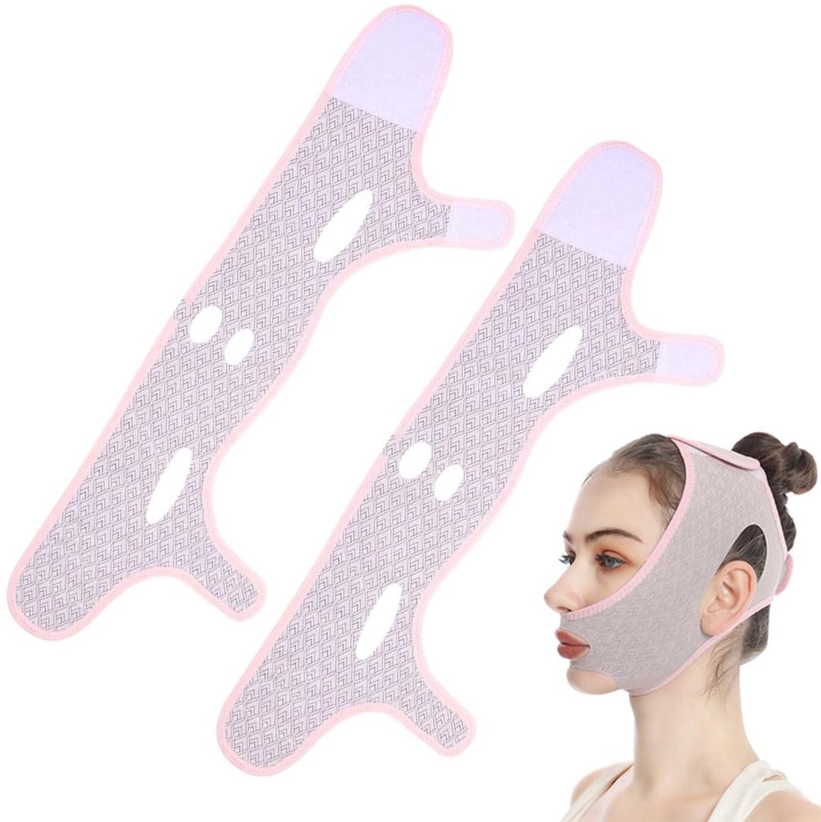 Solidchoice - 2 Stuks V-Shape Face Sculpting Sleep Mask voor Alle Gezichtsvormen