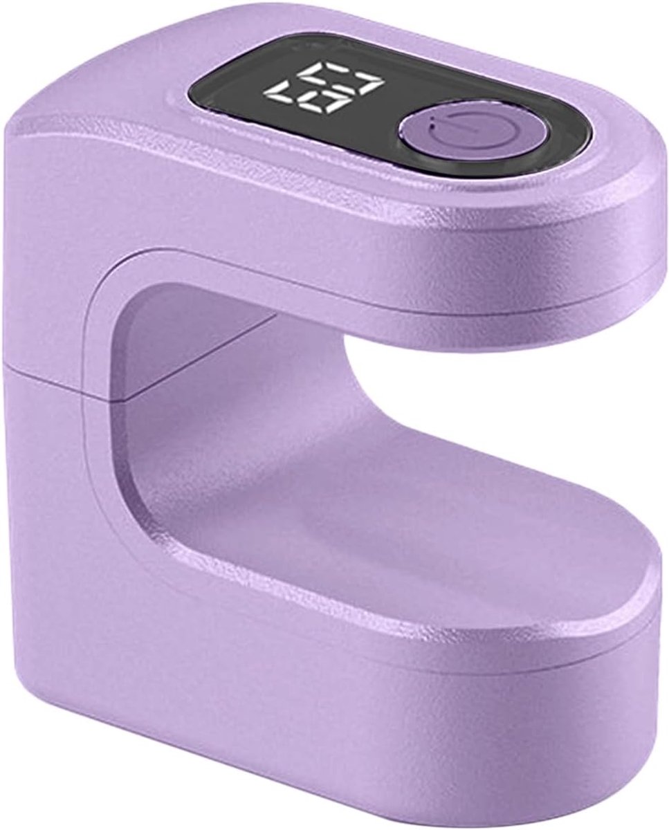 Mini UV LED Nagellamp - Oplaadbaar - Slimme LED-nagellamp met bewegingssensor – Draagbaar kubusontwerp voor snel drogen – Efficiënt voor thuisgebruik en salon - Paars