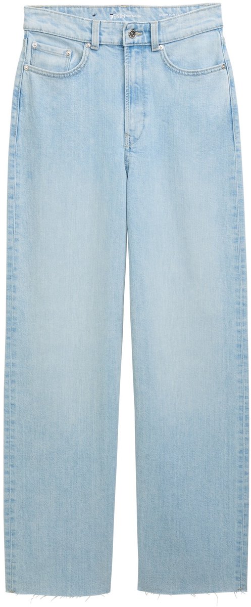 Tom Tailor Denim - Jeans met wijde pijpen en stretch - Maat L - Clean Light Stone Blue Denim