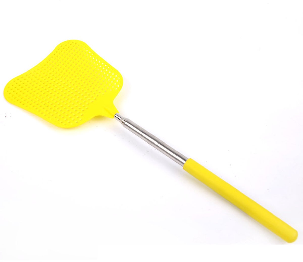 2 Uitschuifbare vliegenmeppers – Duurzaam, slagvast kunststof – Breukbestendig – Geschikt voor binnen, terras, tuin en buiten – Uitschuifbaar tot 55,5 cm.