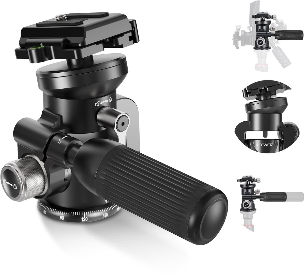 Solidchoice - Professioneel Videocamera Statief met Pan Tilt Head