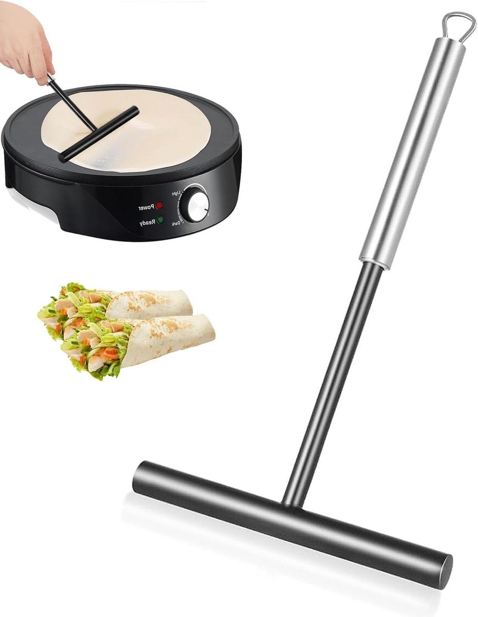 Solidchoice - T-vormige Pancake Spreader met RVS Handvat 20 cm