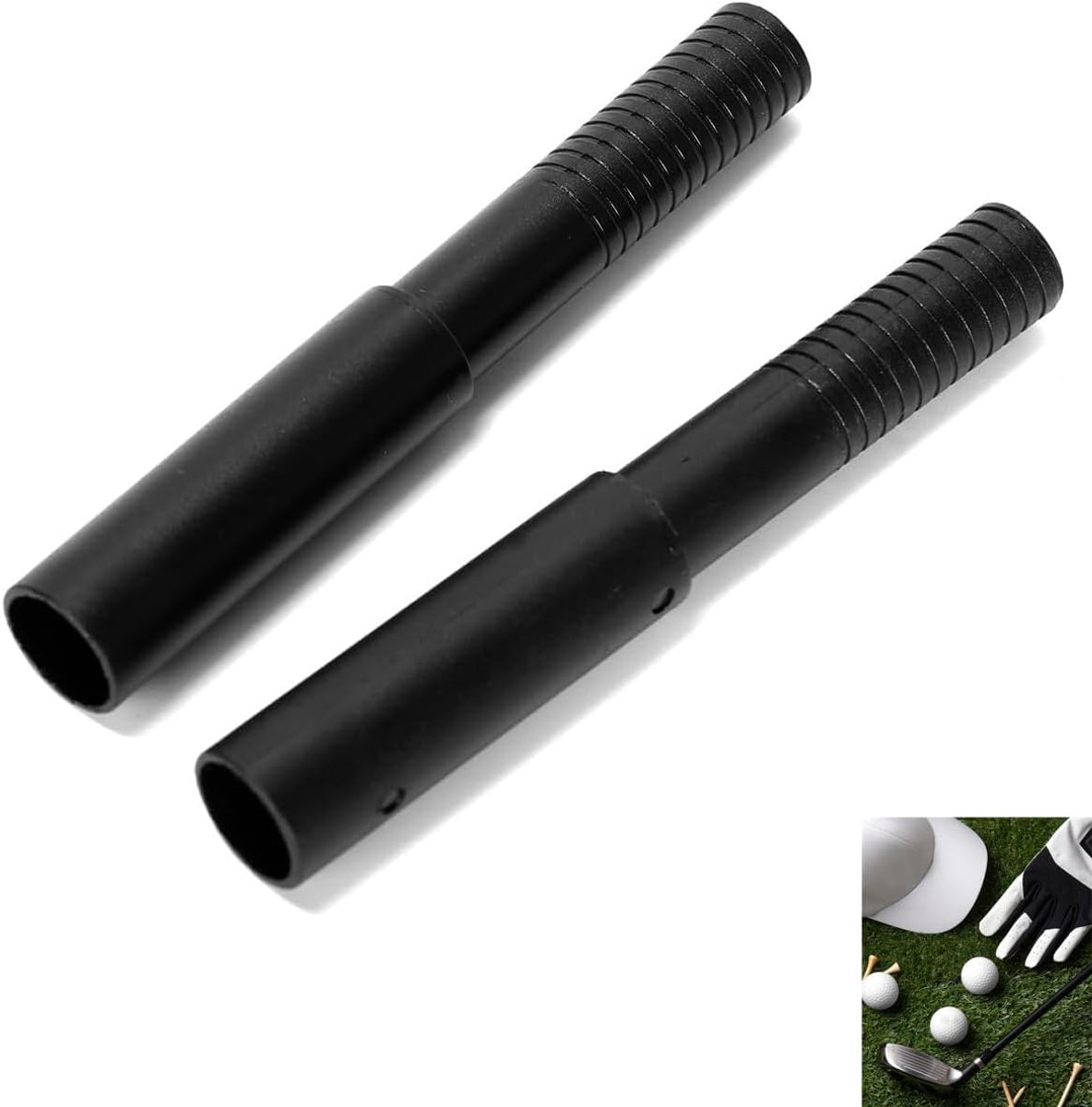 2 x golfclubverlengstang, koolstofstang, hoge sterkte, universele golfclub-verlengstangaccessoires - ShopVlot