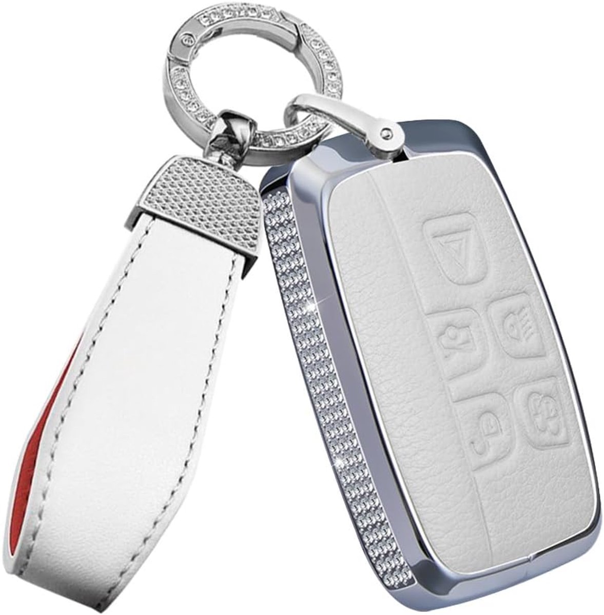 Keyless Lederen Bling Sleutelhanger Cover Case Fit voor Range Rover 2016 Sport Evoque voor Land Rove Lr4 Fit voor - ShopVlot