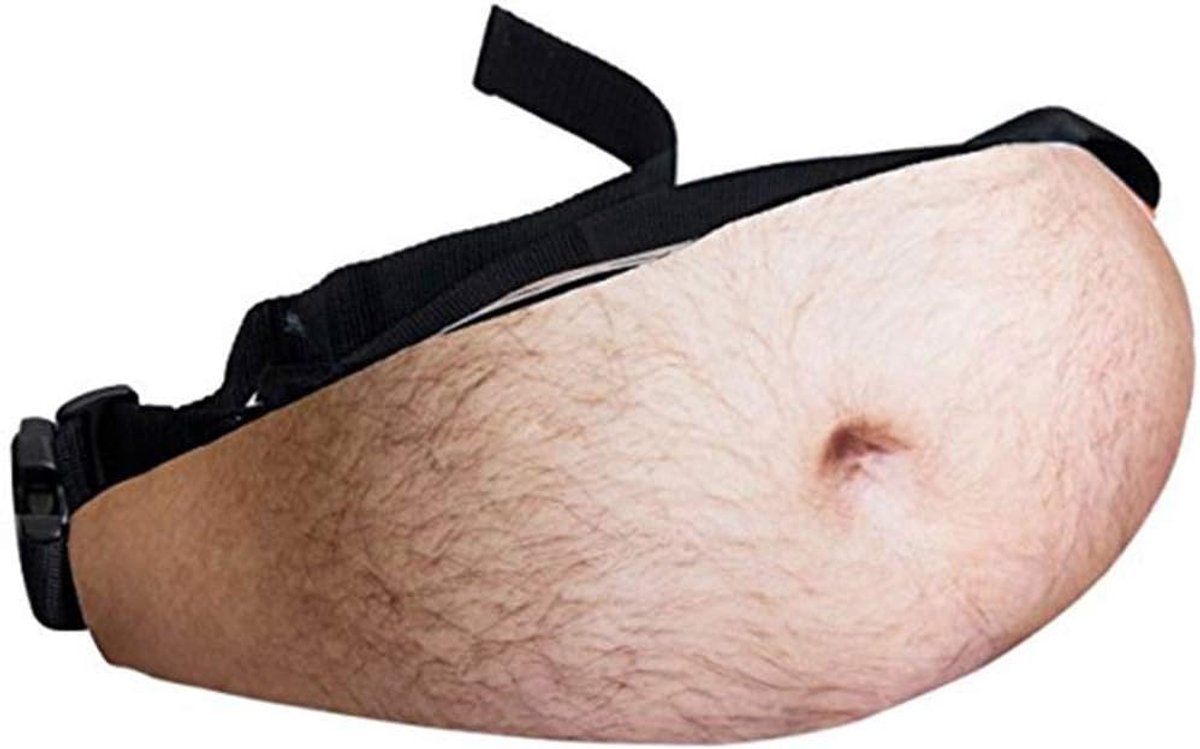 Funny Belly Waist Pack Funny Dad Bag, Simulation Belly Bag Casual Dad BOD Phone Waist Bag Fleshy Bear Fat Belly Dadbag - ShopVlot