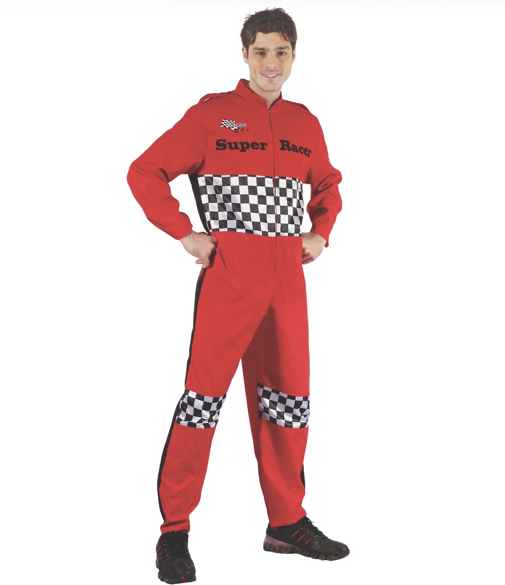 Joya Party® Formule 1 Racecoureur Verkleedpak Volwassenen | Racepak | Formule Coureur Kostuum | Racing Overall | Carnaval | Themafeest | Volwassenen | Maat M/L