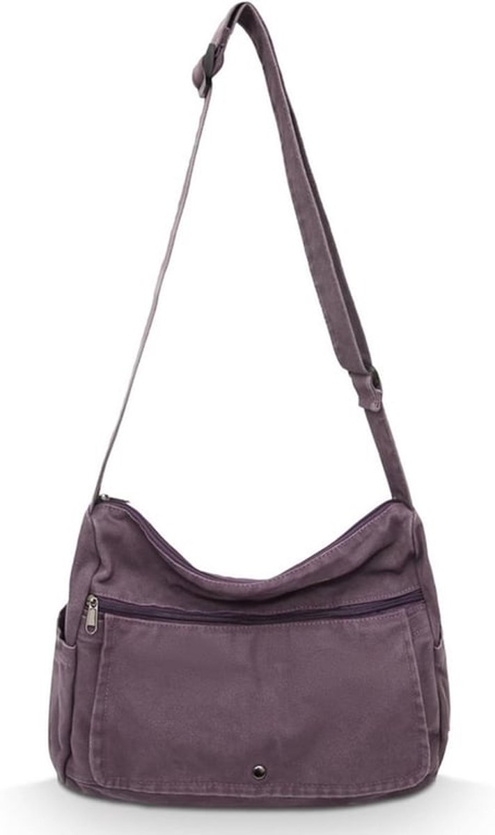 Unisex canvas schoudertas van Oxford-stof voor dagelijks gebruik, kantoor en reizen - Duurzaam en stijlvol
