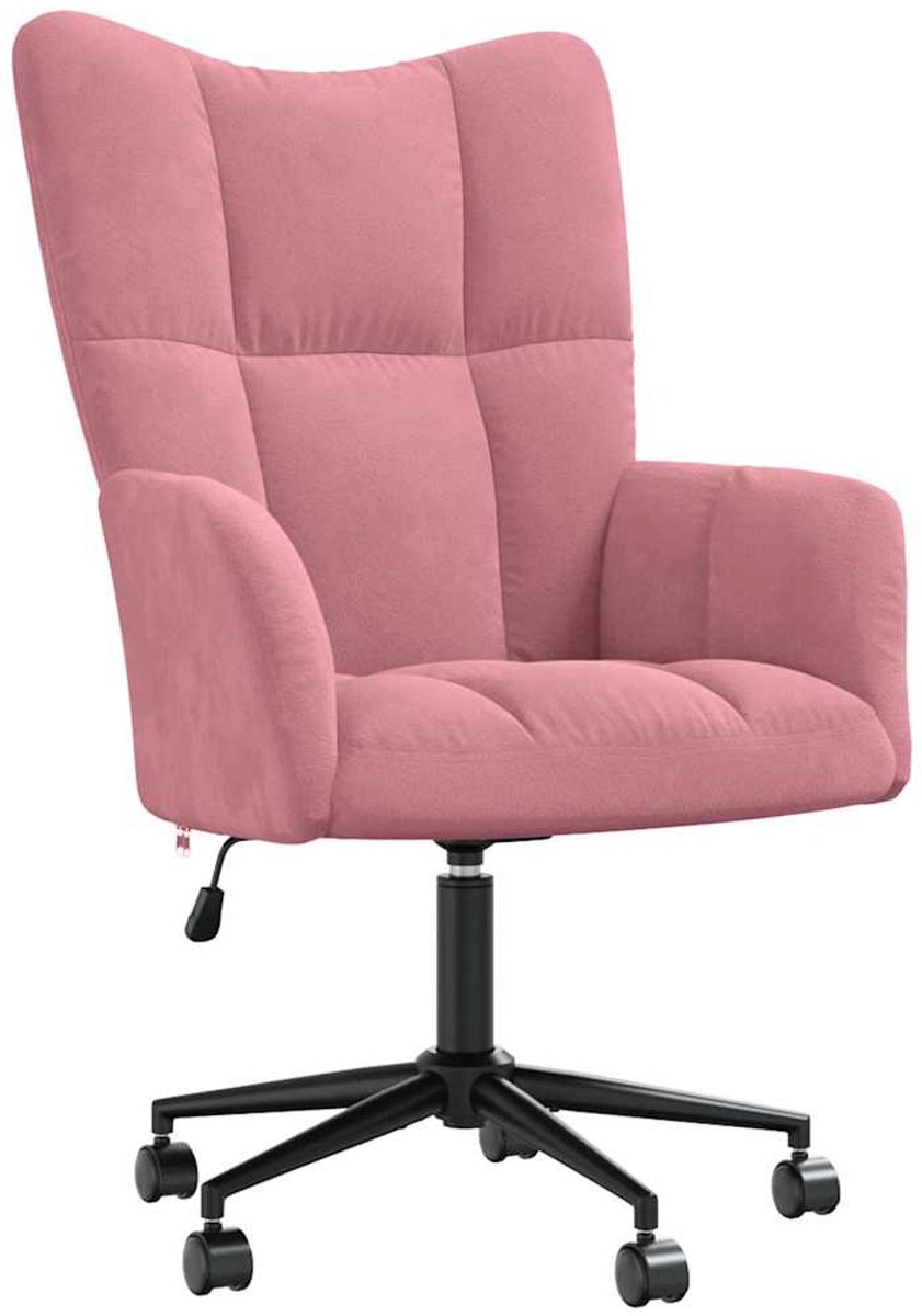 vidaXL Relaxstoel - fluweel - roze