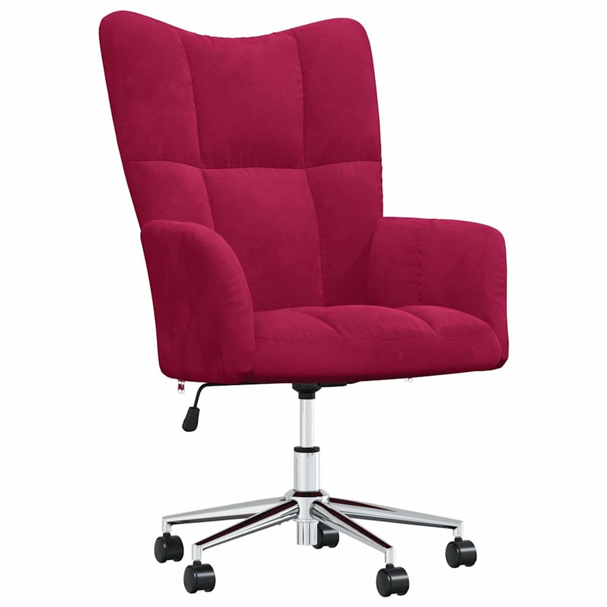 vidaXL Relaxstoel - fluweel - wijnrood