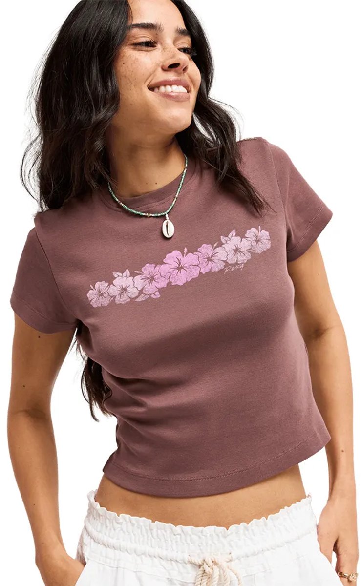 Roxy Beach Love T-shirt Met Korte Mouwen Paars M Vrouw