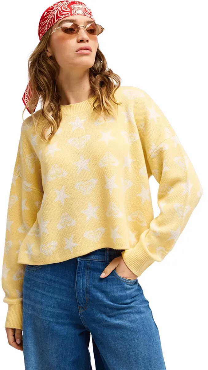 Roxy Messy Stars Trui XS Vrouw Golden Haze