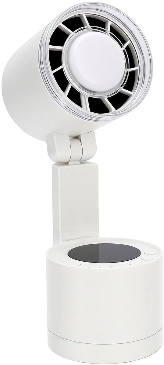 Solidchoice - Oscillerende Tafelventilator met LED Verlichting en Afstandsbediening
