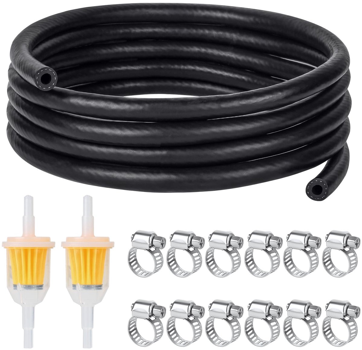 Solidchoice - 3 Meter Benzineslang 6 mm met Slangklemmen en Filters