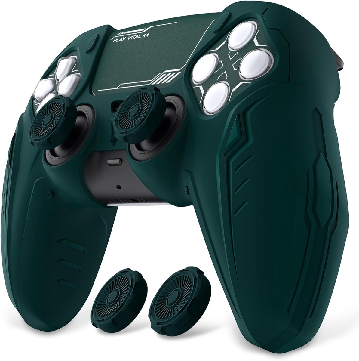 PlayVital Silicone Grip Skin for PS5 Controller,Anti-Slip Silicone Protective Case Compatible with ps5 Official - ShopVlot